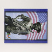 Patriotic Liberty Minuteman with Defense Emblem Puzzle (Horizontal)
