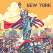 Patriotic Liberty Parade - Vintag 4. Juli USA Aufkleber (Vorderseite)