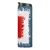 Patriotic Liberty Square Red White & Blue Thermosbecher (Nach rechts gedreht)