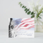 Patriotic Liberty Statue USA Berühmtes amerikanisc Postkarte (Stehend Vorderseite)