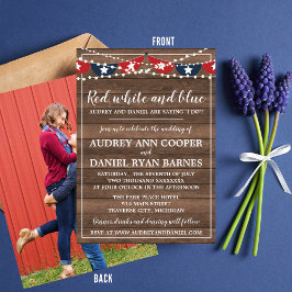 Patriotic Lights Amerikanische Unabhängigkeitstag  Einladung