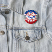 Patriotic Little Miss Firecracker Glittery Button (Beispiel)