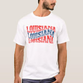 Patriotic Louisiana Red und Blue Boho T - Shirt (Vorderseite)