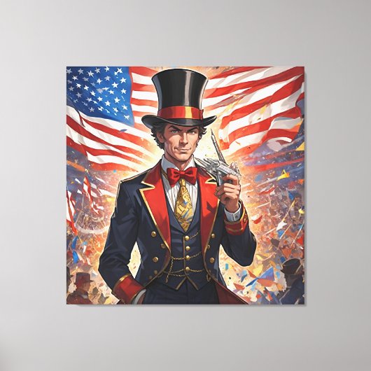 Patriotic Magician Spektakel Leinwanddruck (Vorderseite)
