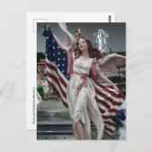 Patriotic Maiden Postkarte (Vorne/Hinten)