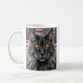 Patriotic Maine Coon Cat Kaffeetasse (Links)