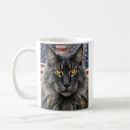 Patriotic Maine Coon Cat Kaffeetasse