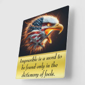 Patriotic Majestät Quadratische Wanduhr (Winkel)