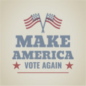 Patriotic 'Make America Vote Again' Square Sticker (Vorderseite)