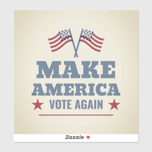Patriotic 'Make America Vote Again' Square Sticker (Blatt)