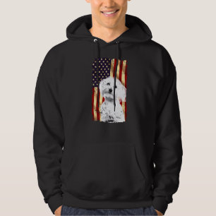 Patriotic Maltese American Flag 4. Juli Hund Hoodie