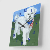 Patriotic Maltese Clock Quadratische Wanduhr (Winkel)