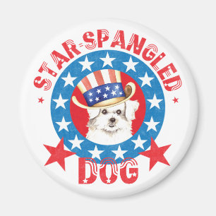 Patriotic Maltese Magnet