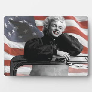 Patriotic Marilyn Fotoplatte