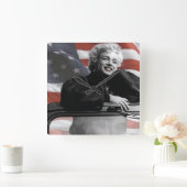 Patriotic Marilyn Quadratische Wanduhr (Zuhause)