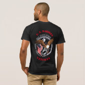 Patriotic Marines Vet Military Tribute T - Shirt (Schwarz voll)