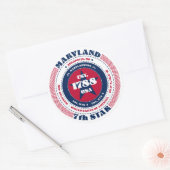 Patriotic Maryland Circle Design Sticker (Umschlag)
