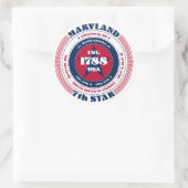 Patriotic Maryland Circle Design Sticker (Tasche)