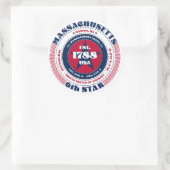 Patriotic Massachusetts Circle Design Sticker (Tasche)