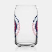 Patriotic Massachusetts Typografie Design Dosenglas (Links)