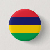 Patriotic Mauritius Flag Button (Vorderseite)