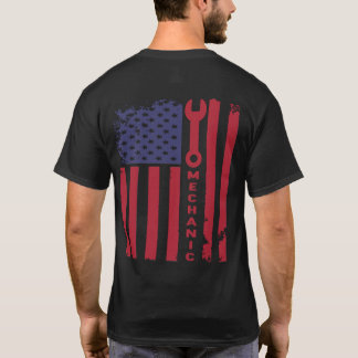 Patriotic Mechanic USA Flag T-Shirt
