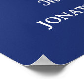 Patriotic Memorial USA Flag Foto Funeral Poster (Ecke)