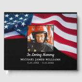 Patriotic Memorial USA Flag Funeral Gästebuch (Vorderseite)