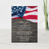Patriotic Memorial Veteran Beerdigungsdienst P Programm (Rückseite)