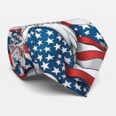Patriotic Men's Krawatte: American Eagle und USA F Krawatte (Gerollt)