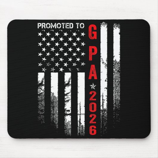 Patriotic Mens Promoted To G Pa Est 2026 First Tim Mousepad (Vorne)