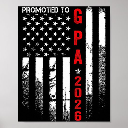 Patriotic Mens Promoted To G Pa Est 2026 First Tim Poster (Vorne)