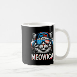 Patriotic Meowica 4. Juli Katze American Flag US Kaffeetasse