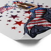 Patriotic Mermaid Poster (Ecke)