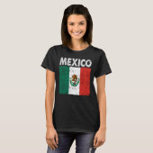 Patriotic Mexican Flag Pride Vintage Distressed T-Shirt (Vorne ganz)