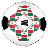 Patriotic MEXICO FLAG Monogram Soccer Ball (Gedreht)