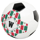 Patriotic MEXICO FLAG Monogram Soccer Ball (Dreiviertel)