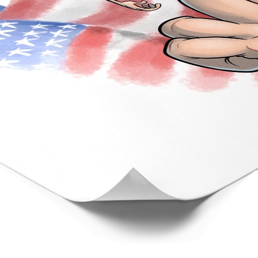 Patriotic Middle Finger Poster (Ecke)