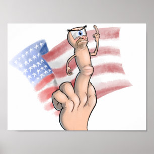 Patriotic Middle Finger Poster