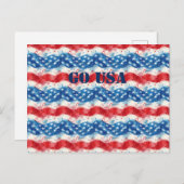 Patriotic Military America Postcard Flag Postkarte (Vorne/Hinten)