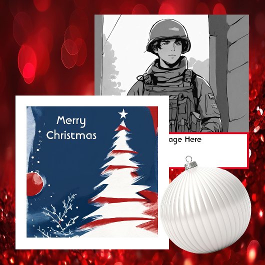 Patriotic Military USA Begleitkarte