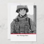 Patriotic Military USA Weihnachten Mitteilungskarte (Rückseite)