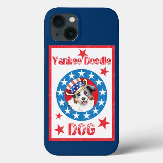 Patriotic Mini American Shepherd Case-Mate iPhone Hülle (Rückseite)