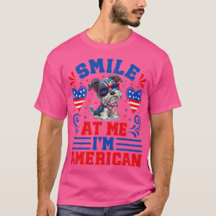 Patriotic Miniature Schnauzer Dog T-Shirt
