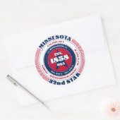 Patriotic Minnesota Circle Design Sticker (Umschlag)