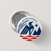 Patriotic Minnesota Staat Siegel Button (Vorne & Hinten)