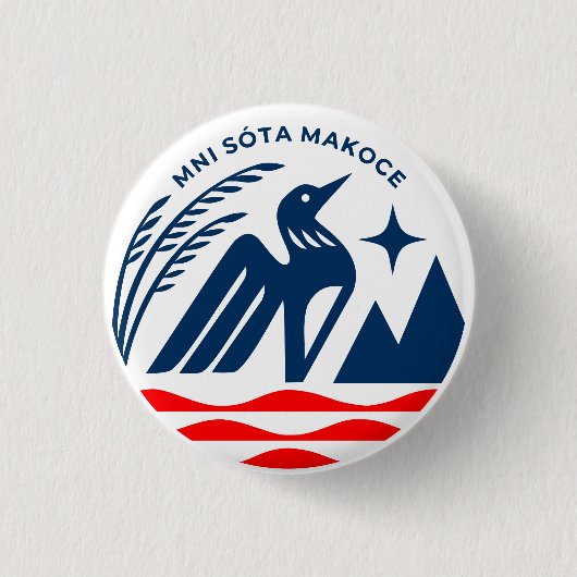 Patriotic Minnesota Staat Siegel Button (Vorderseite)