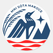 Patriotic Minnesota Staat Siegel Stickers (Vorderseite)