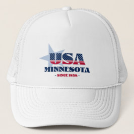 Patriotic Minnesota Typografie Trucker Hat Truckerkappe