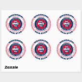 Patriotic Mississippi Circle Design Sticker (Blatt)